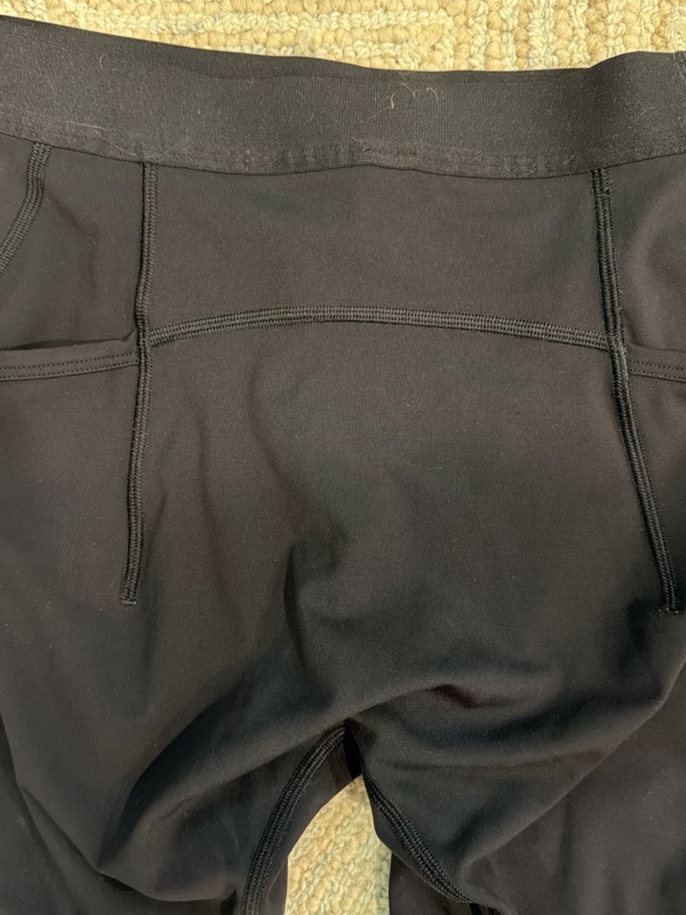 Men's Lululemon Black Performance Tights - Reflective Detail - Picture 8 of 9